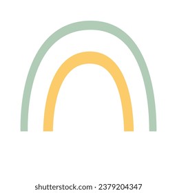 Cartoon Rainbow Icon Vector Illustration