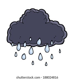 Cartoon Raincloud Stock Vector (Royalty Free) 188024816 | Shutterstock