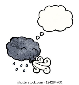 Cartoon-Regenwolke-Wind