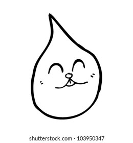 gotas de lluvia de dibujos animados con cara de gato
