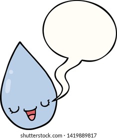 gotas de lluvia de dibujos animados con burbuja de discursos