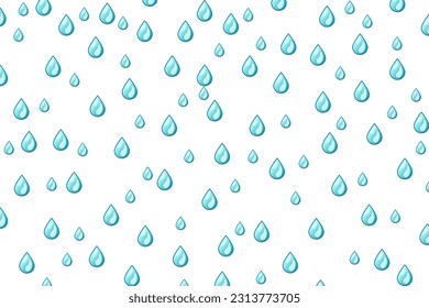 Cartoon raining isolated on white background