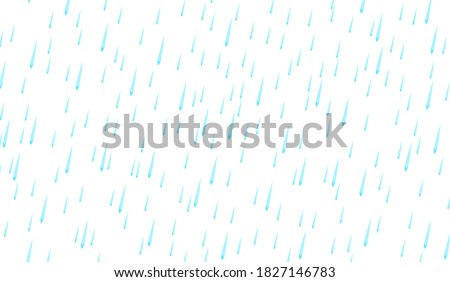 Cartoon raining isolated on white background