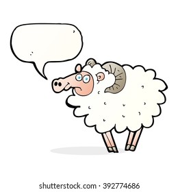 cartoon ram with speech bubble
