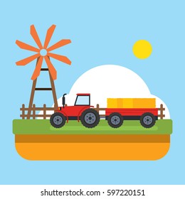 cartoon ranch illustration