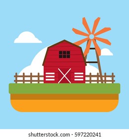 cartoon ranch illustration
