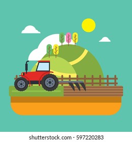 cartoon ranch illustration