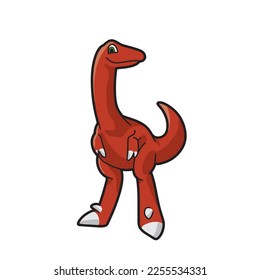 cartoon Raptor dinosaur vector art