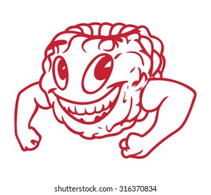 Cartoon Raspberry vector icon