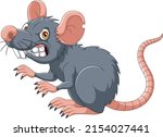 Cartoon rat with angry expression