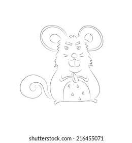 cartoon rat drawing