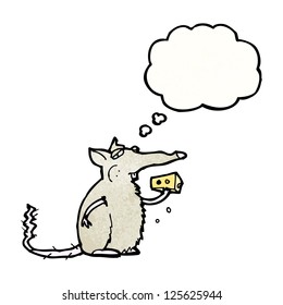 cartoon rat eating cheese