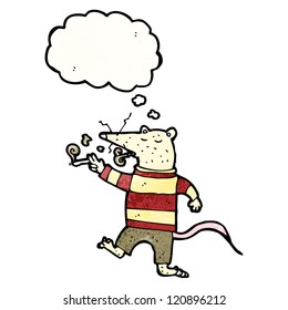 cartoon rat smoking