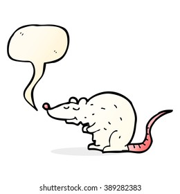 cartoon rat with speech bubble