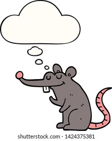 cartoon rat with thought bubble