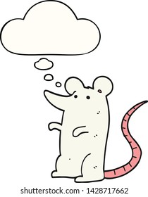 cartoon rat with thought bubble