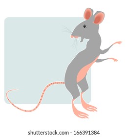 Cartoon rat. Vector character