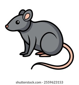 Cartoon rat vector design and digital illustration 