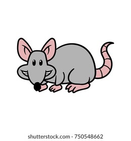 Cartoon Rat Vector Illustration