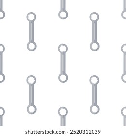 Cartoon Ratchet spanner seamless pattern.