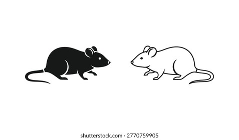 Cartoon Rats Vector Designs Icons Vector