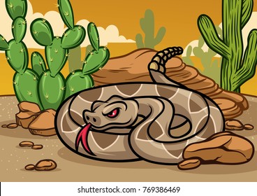 Cartoon Rattle Snake 