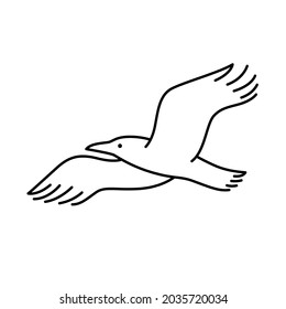 Cartoon rawen. Cute bird illustration. Childish print for nursery, kids apparel, poster, postcard, pattern.