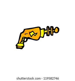 pistola de rayos de dibujos animados
