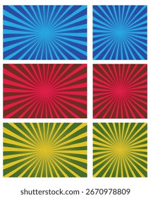 cartoon  rays pop art design background