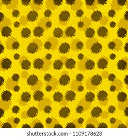 Cartoon realistic leopard vector texture. Orange Leopard vectored pattern. Jaguar pattern .