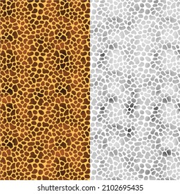 Cartoon realistic leopard vector texture. Orange Leopard vectored pattern. Jaguar pattern .