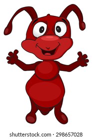 cartoon red ant