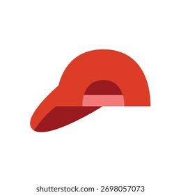 Elemento rojo de la gorra de béisbol de la historieta
