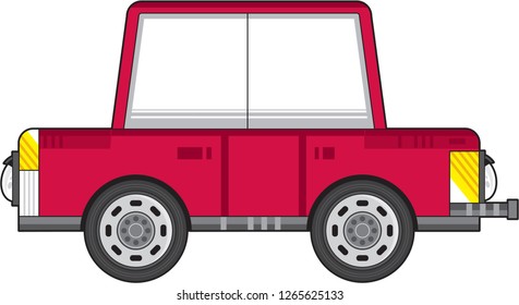 Cartoon Red Car 