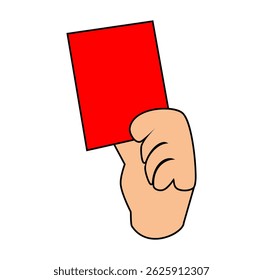 Cartoon Red Card Digital Vectors Illustration 