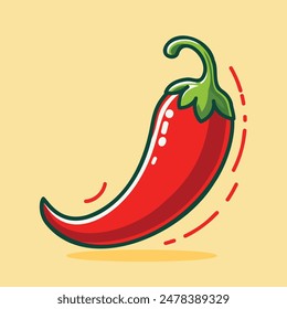 Cartoon Red Chili Pepper Illustration