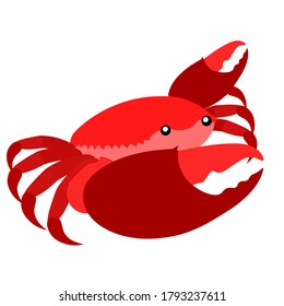Cartoon-rote Krabbe, Vektorgrafik