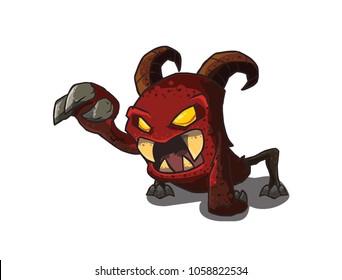 Cartoon red demon