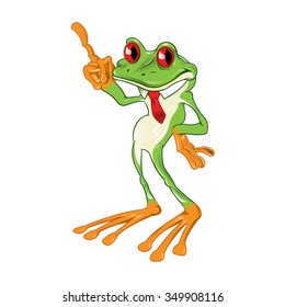 Cartoon Red Eyed Tree Frog 