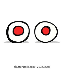 cartoon red eyes