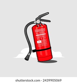 cartoon of a red fire extinguisher feeling hot