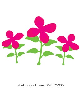 Cartoon red flowers