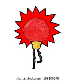 cartoon red light bulb