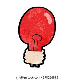 bombilla roja de dibujos animados