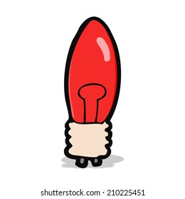 cartoon red light bulb