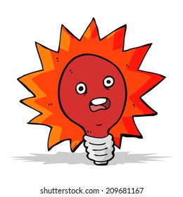cartoon red lightbulb