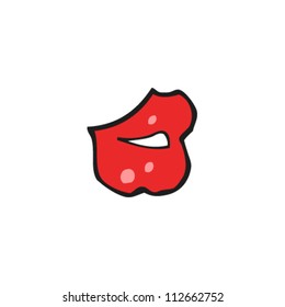 cartoon red lips
