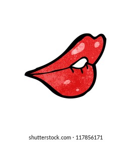 labios rojos de dibujos animados