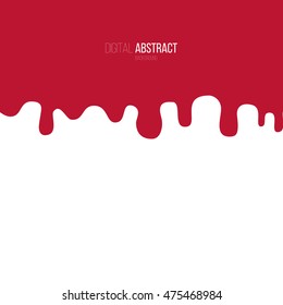 Cartoon red liquid in flat style. Abstract digital geometric background.