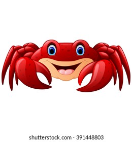 Cartoon red marine crab